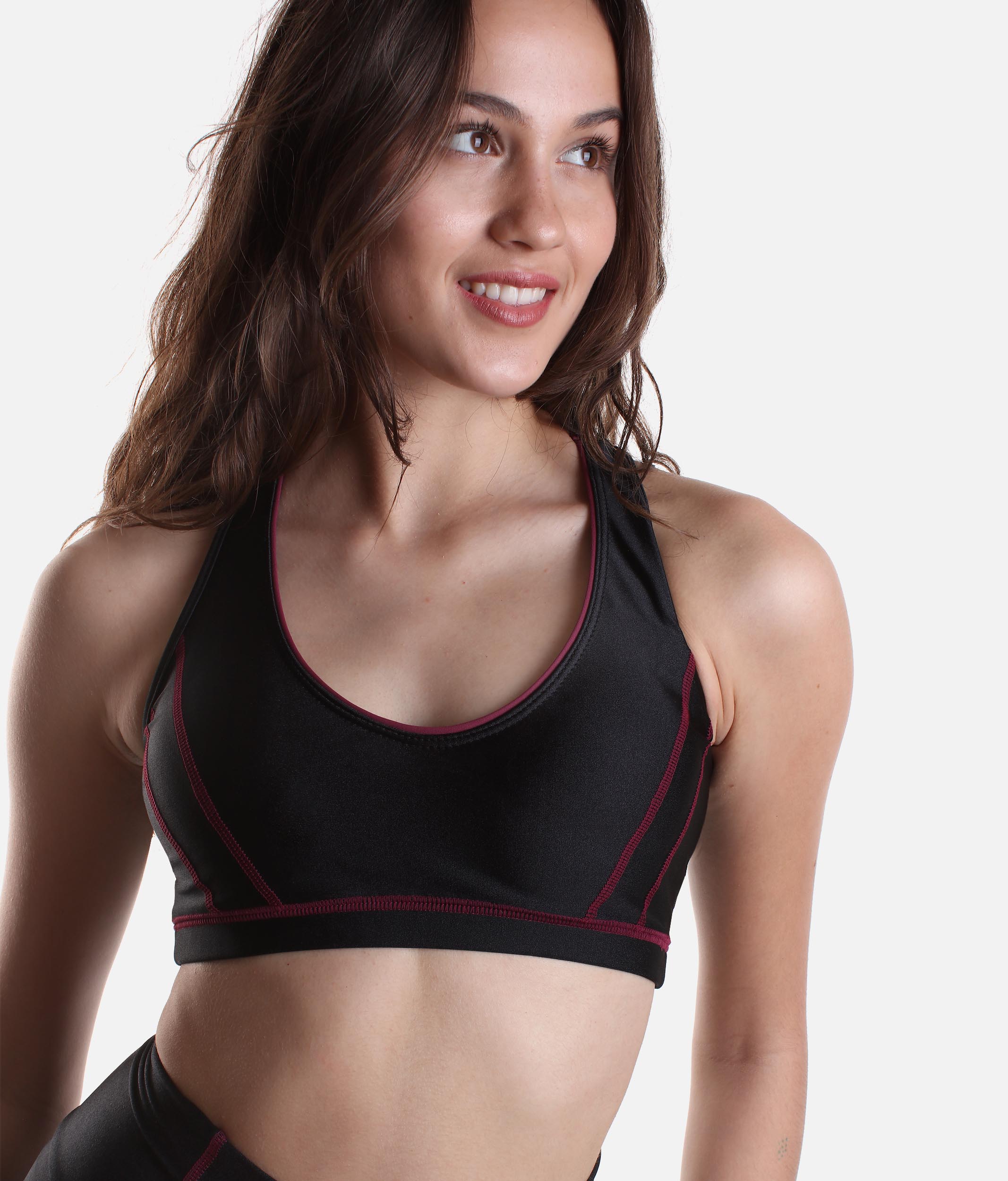 Racer Back Crop Top, Black F15228 - Trinys Activewear UK & Ireland