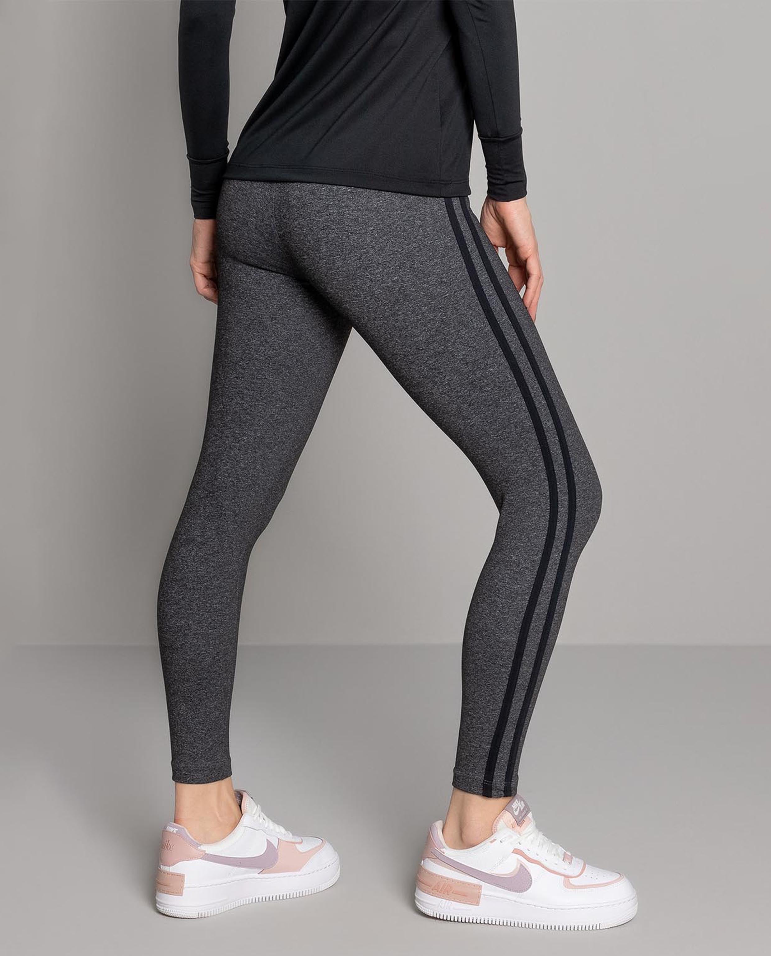 Contrast High Compression Leggings, Grey A854 - Trinys Activewear