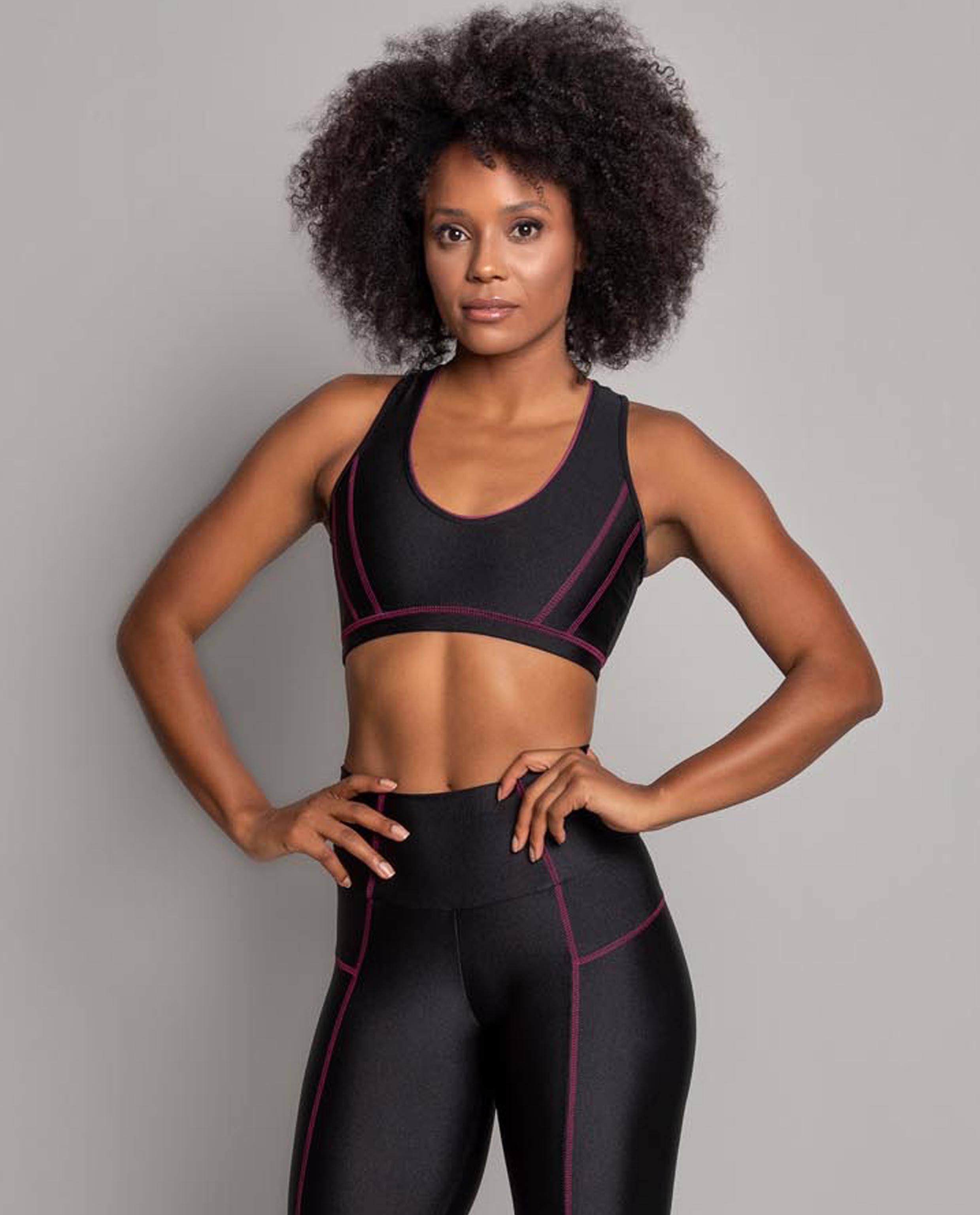 Racer Back Crop Top, Black F15228 - Trinys Activewear UK & Ireland