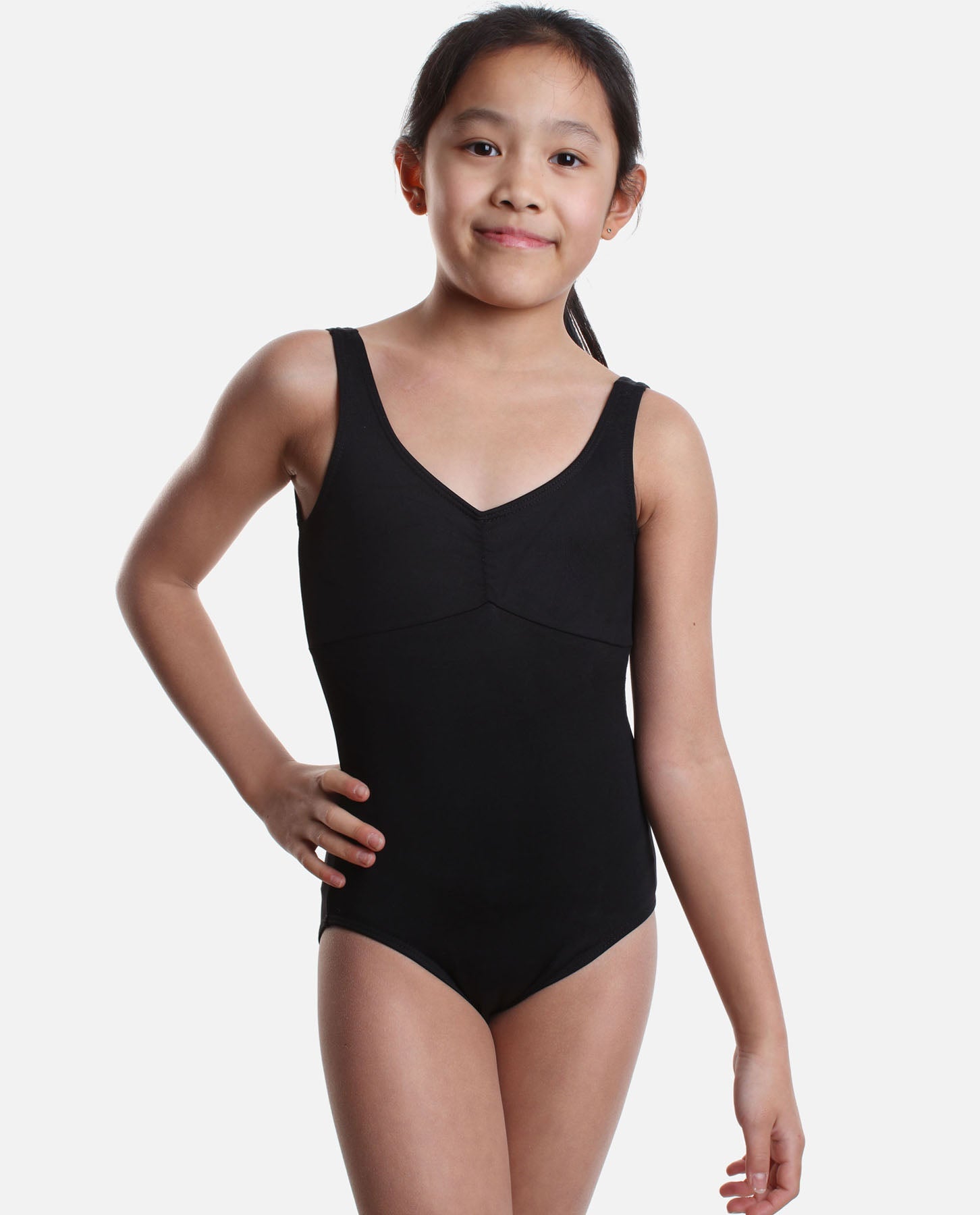 Children's Black Tank Leotard