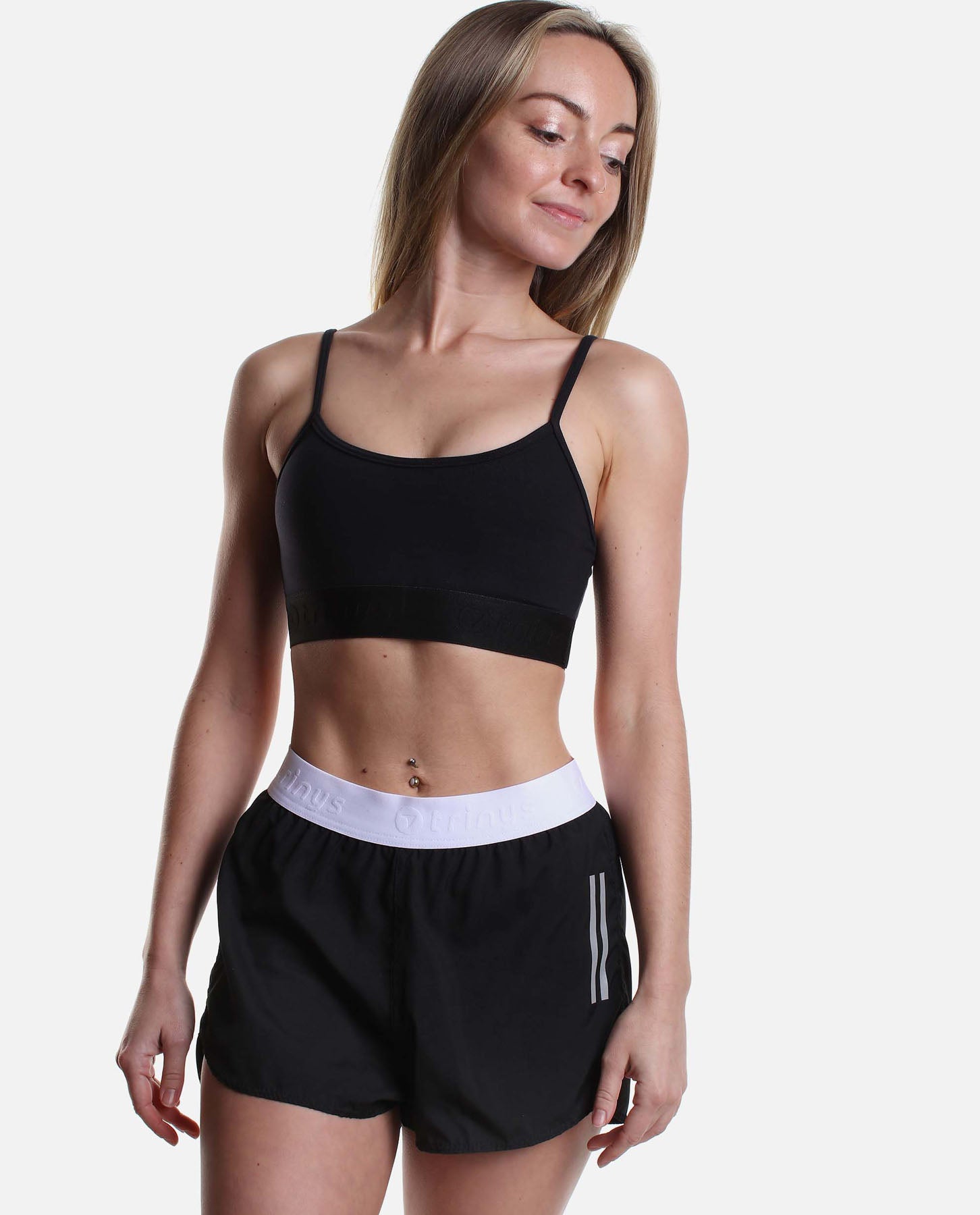 Round Neckline Fitness Crop Top - F 15200