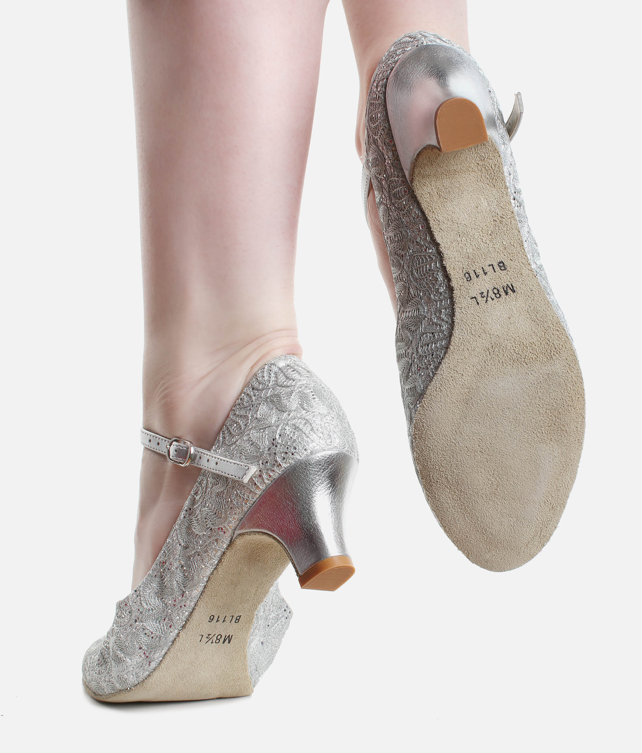 Closed online silver shoes