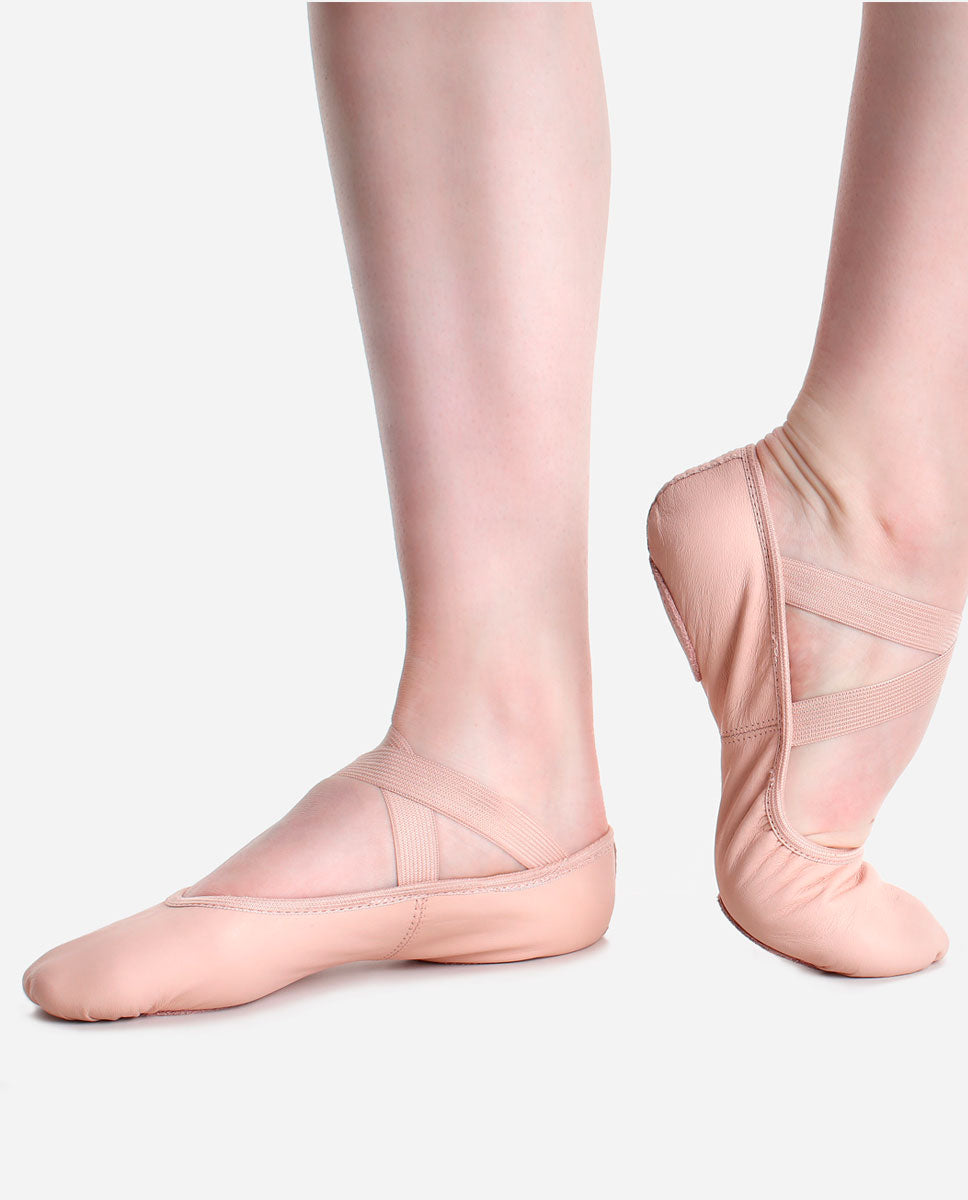 Leather pink ballet shoes outlet