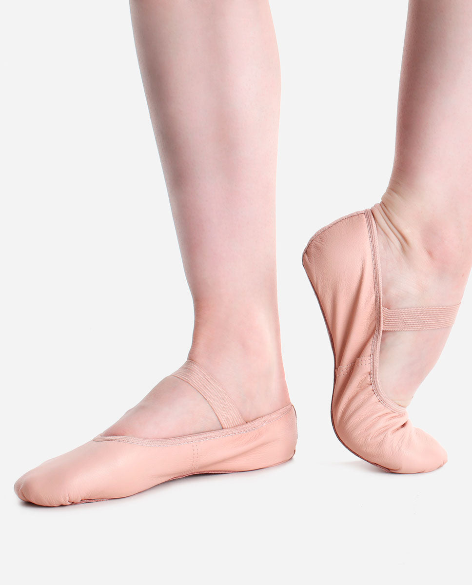 Child's Leather Ballet Shoe, Beginner Pink Shoes - So Danca UK & Ireland