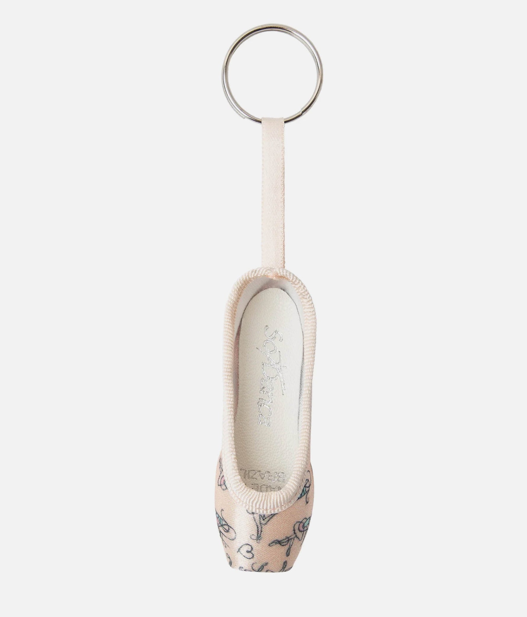 Printed Satin Pointe Shoe Keyring, Perfect Ballet Gift - 016 