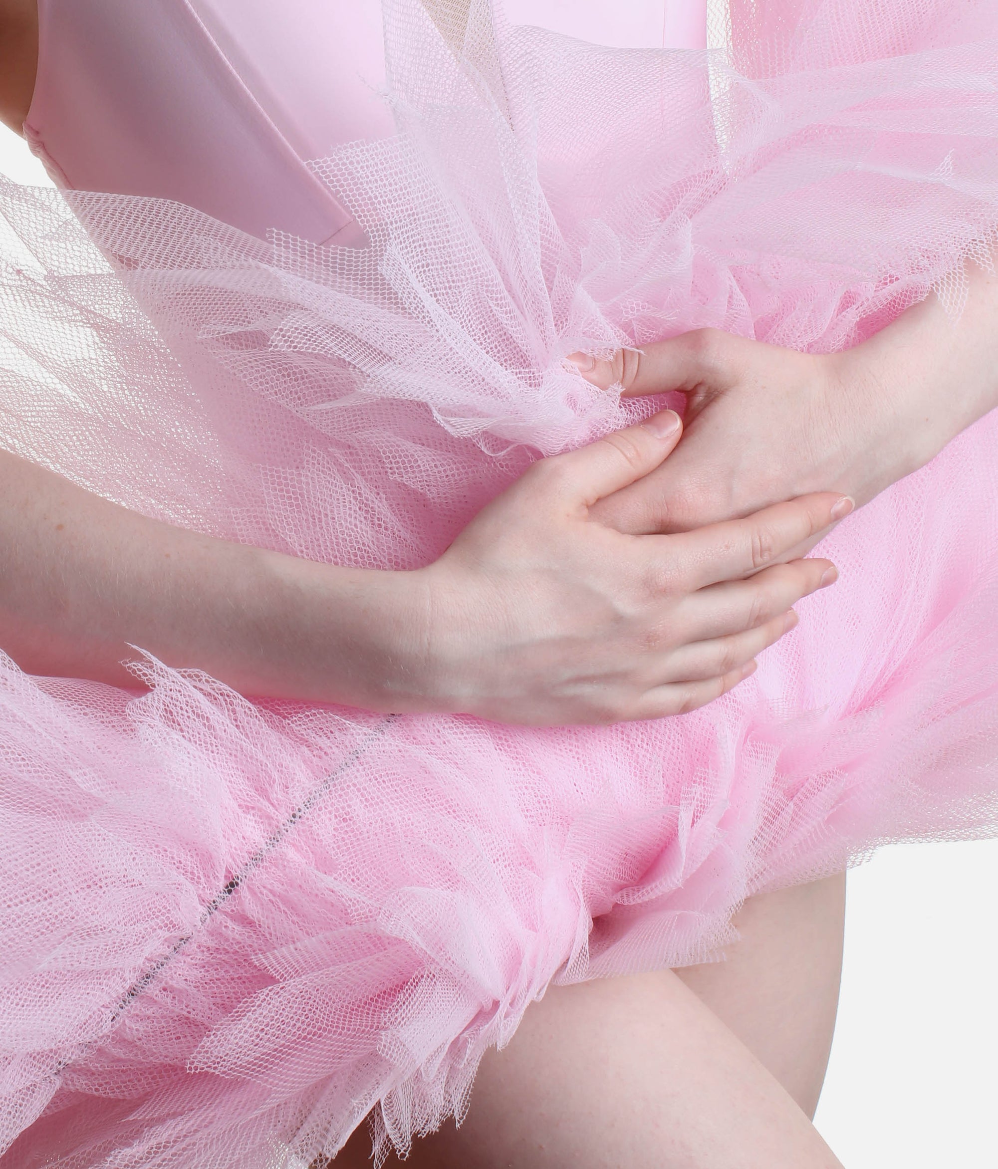 Professional Rehearsal Tutu Skirt with Metal Hoop, Pancake Design - SD2121 #pink_P