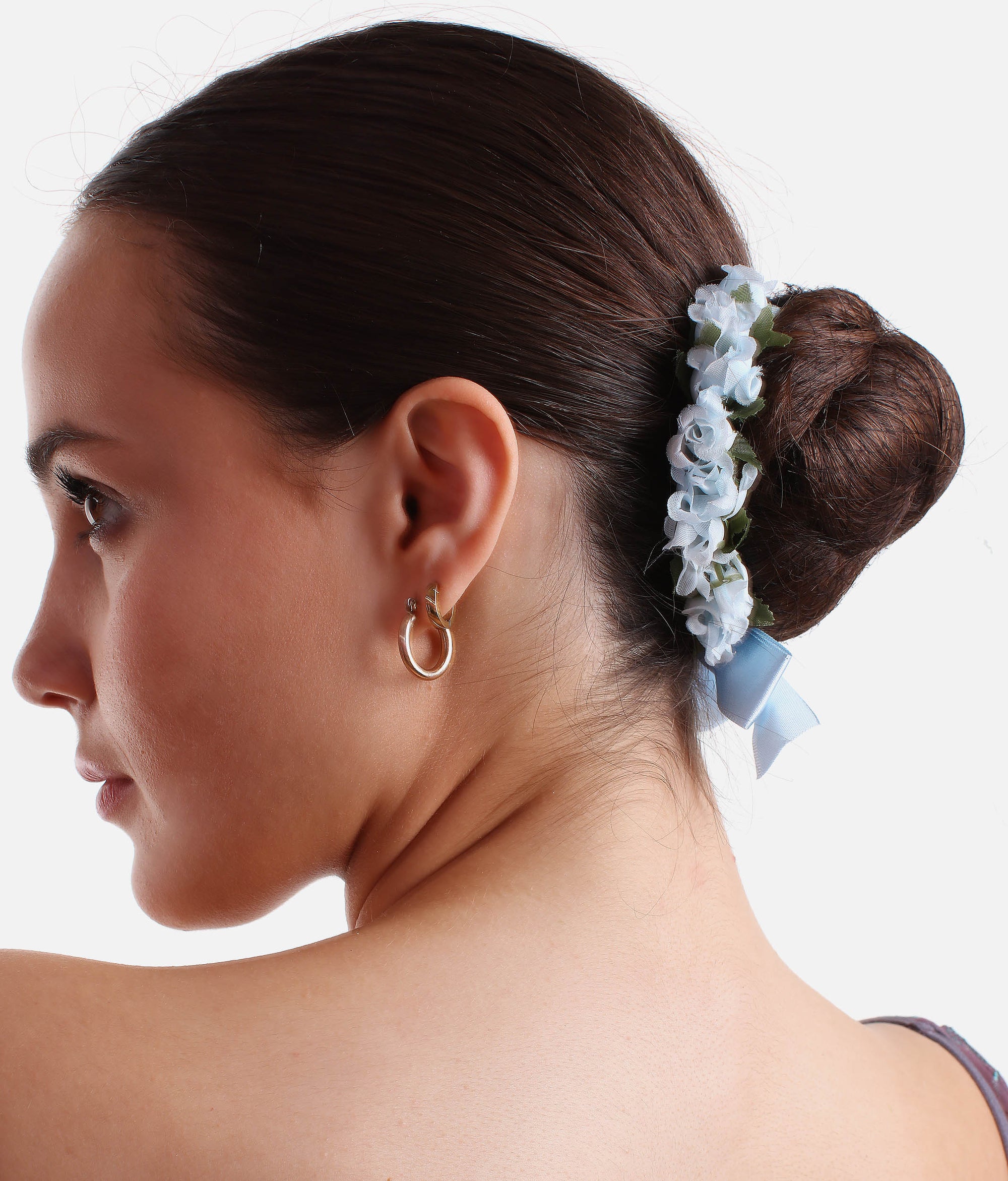 Floral Ballet Bun Wreath - 5614 #blue_one