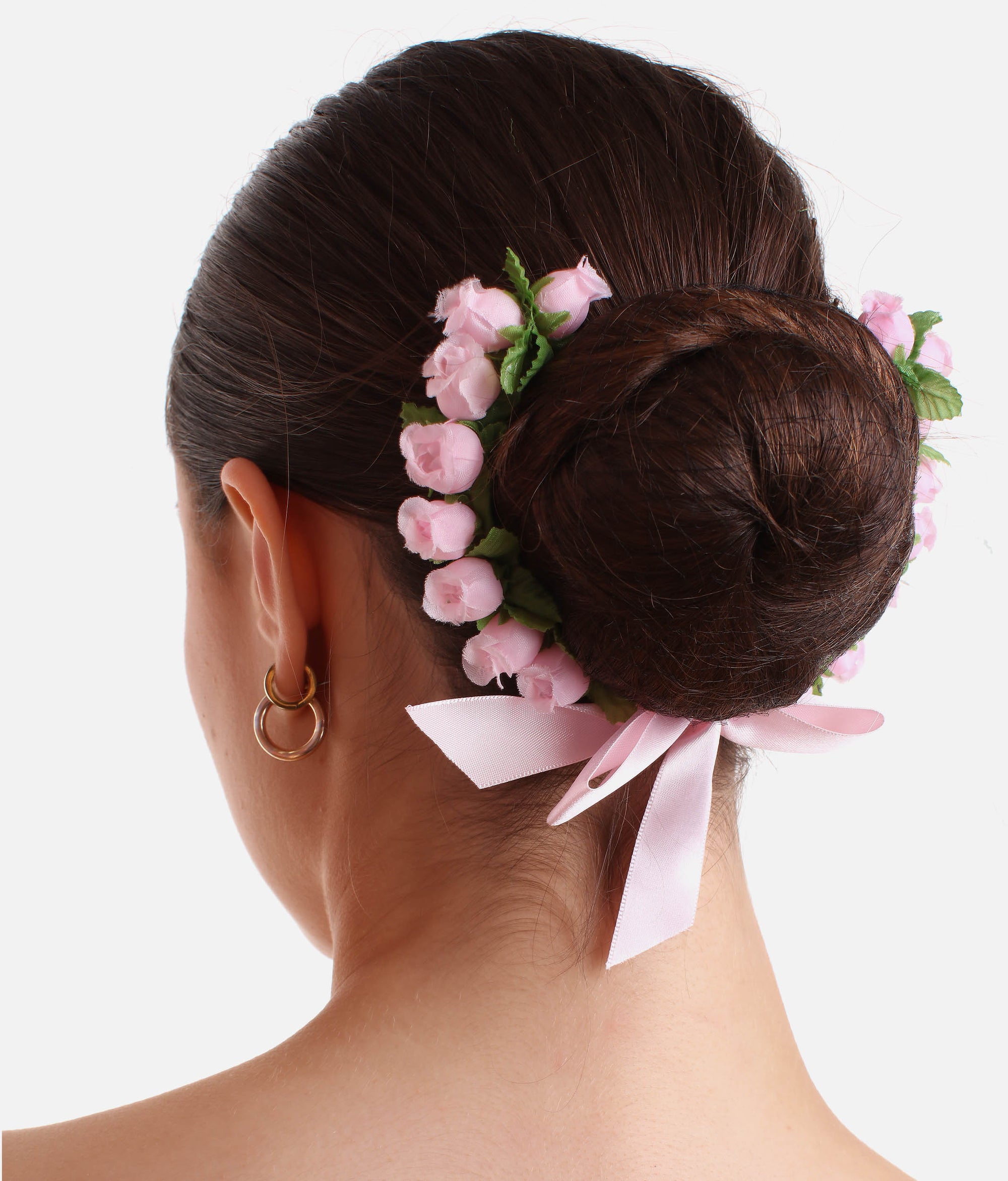 Flower Ballet Bun Wreath - 5614 #pink_one