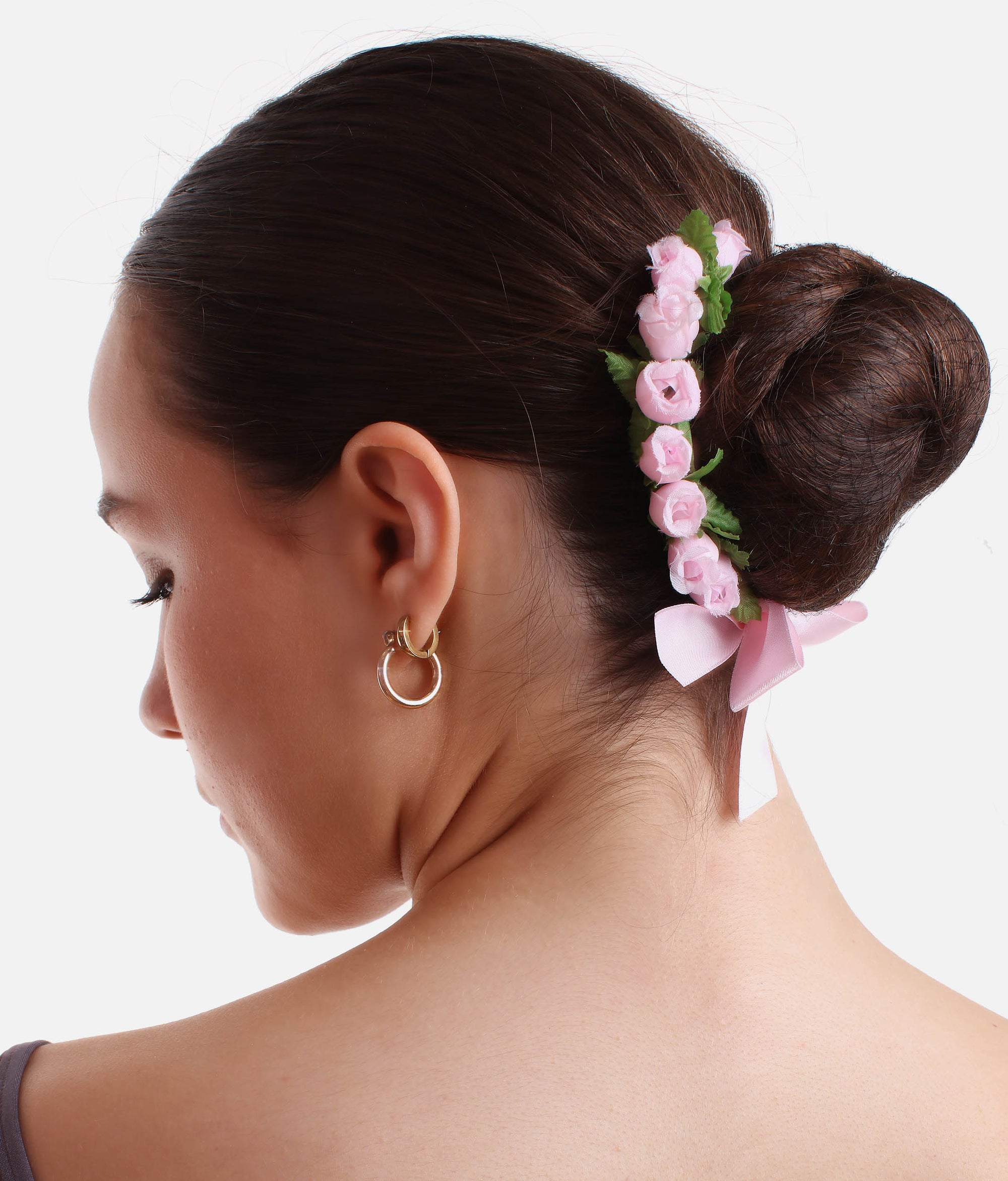 Flower Ballet Bun Wreath - 5614 #pink_one