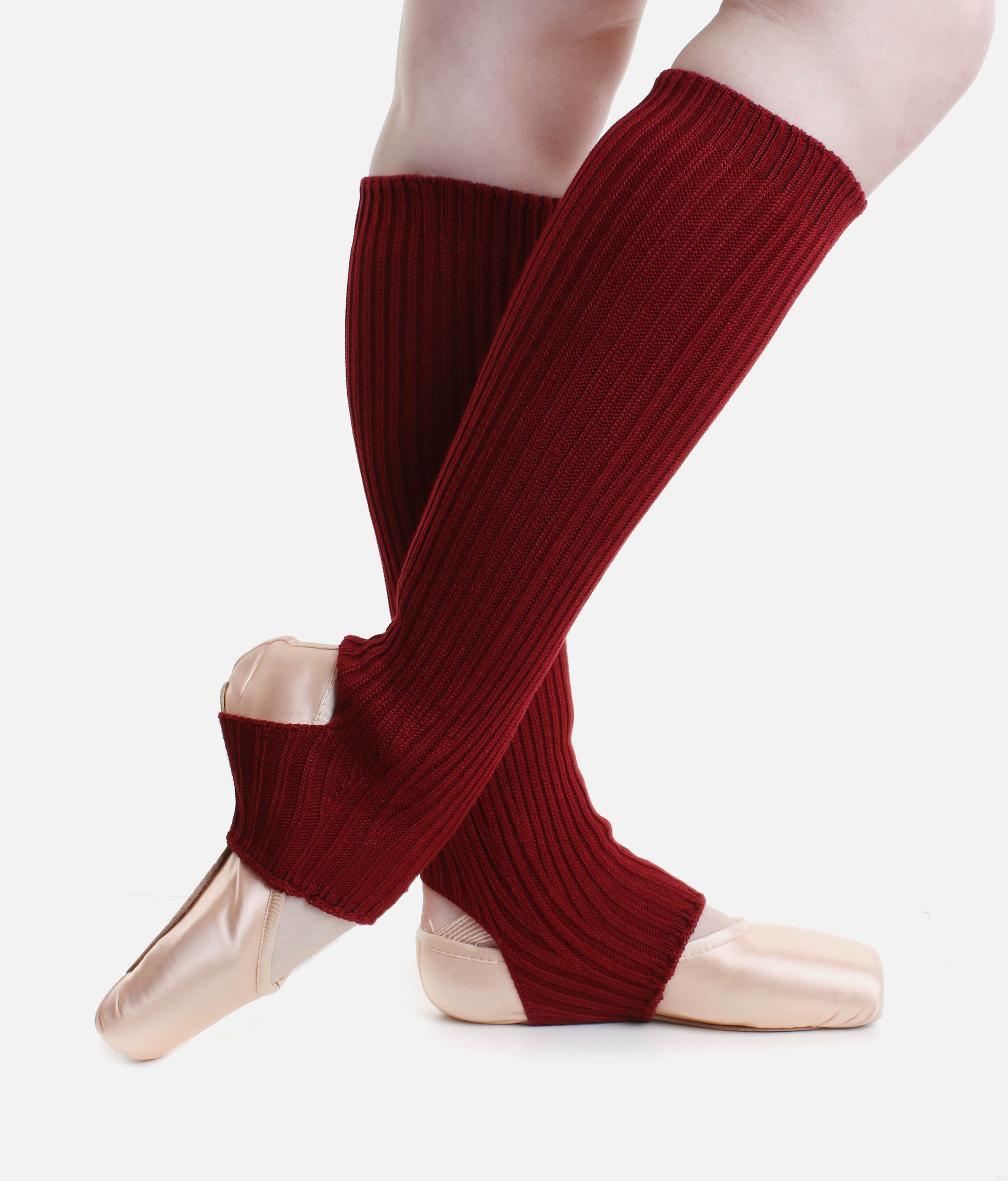 Short Stirrup Legwarmers - 5622 #burgundy_one