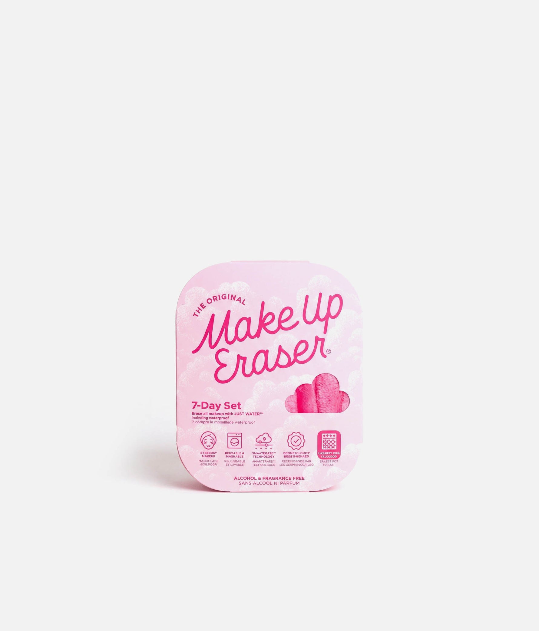 Pink MAKEUP ERASER - 7 Mini Wipes Set