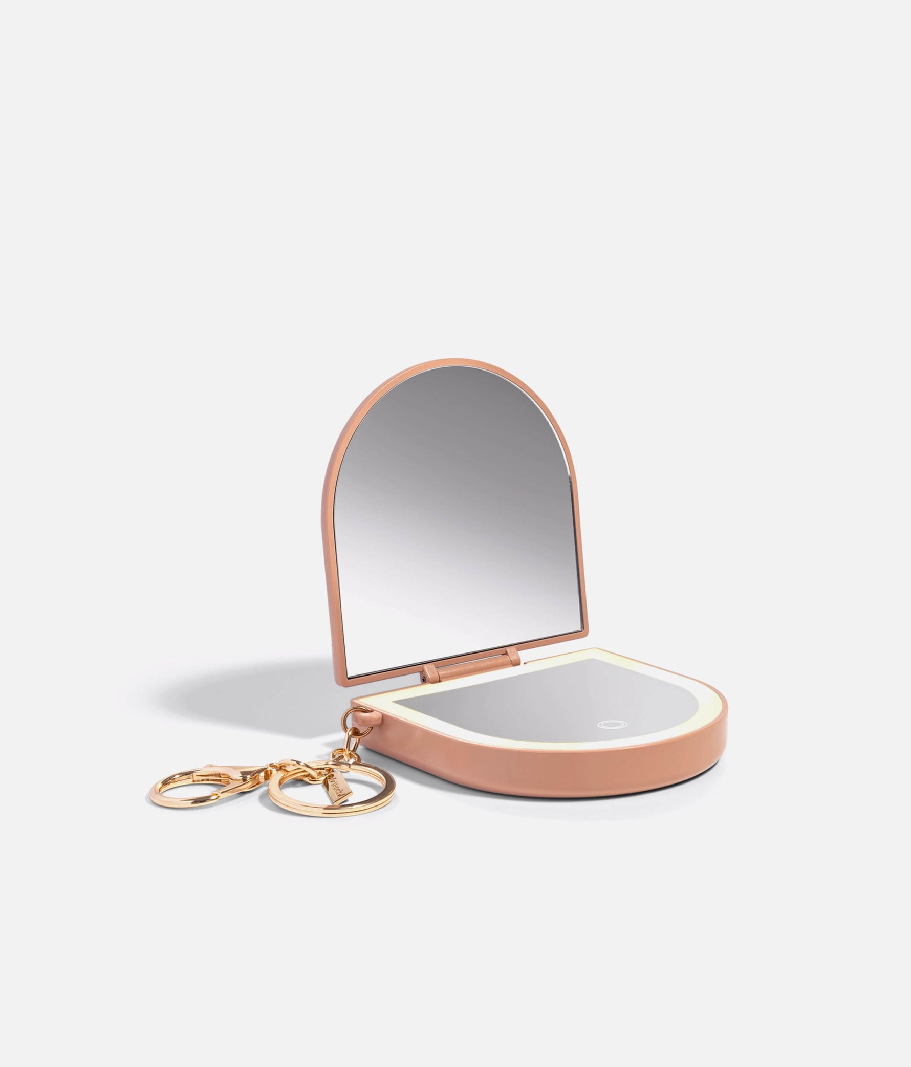 Terracotta Compact Mirror with LED Light
