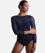 Long Mesh Sleeve Dance Leotard - SL 129 