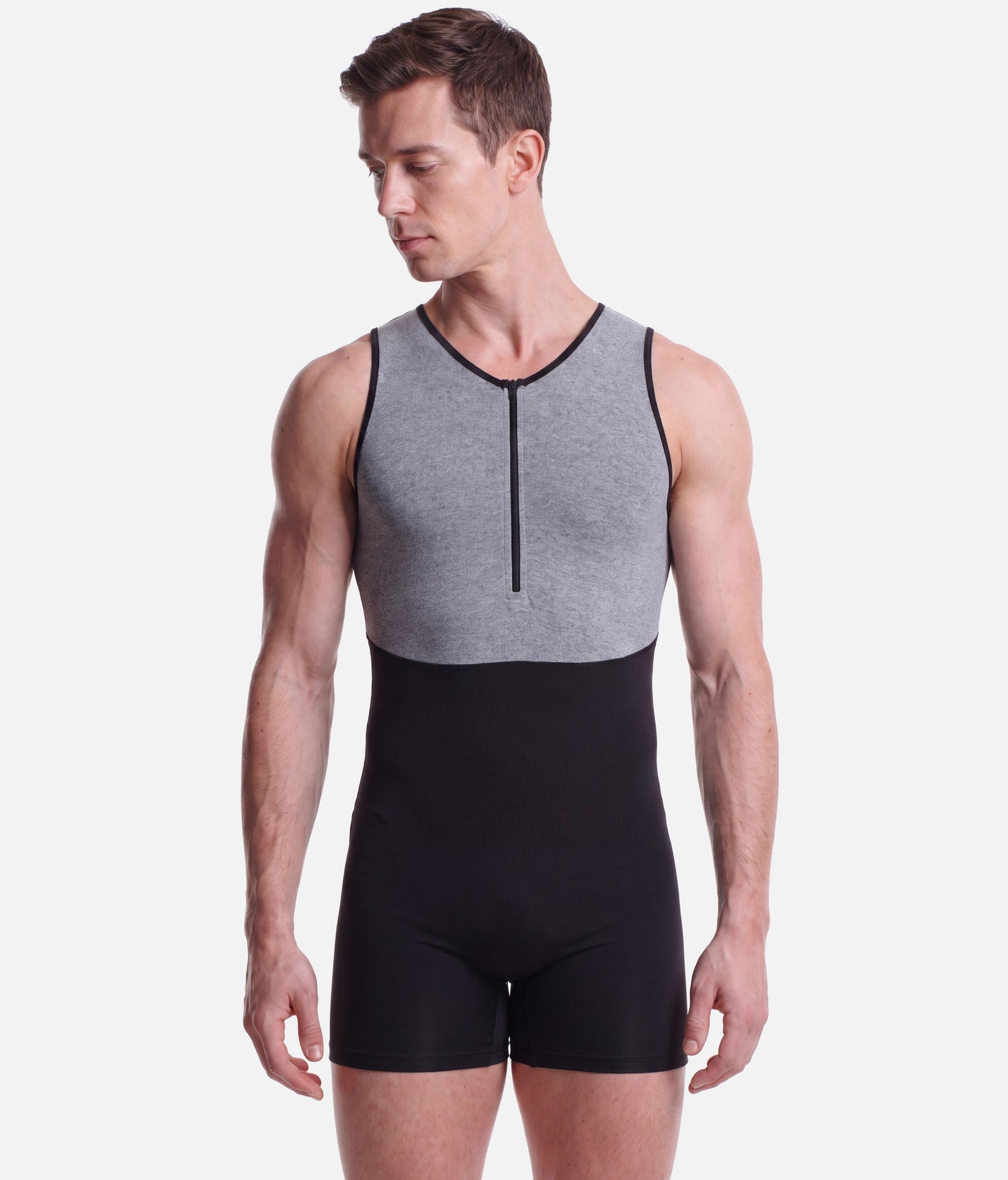Men's Ballet Unitard with Shorts, Flexible Performance Fit | RDE1900