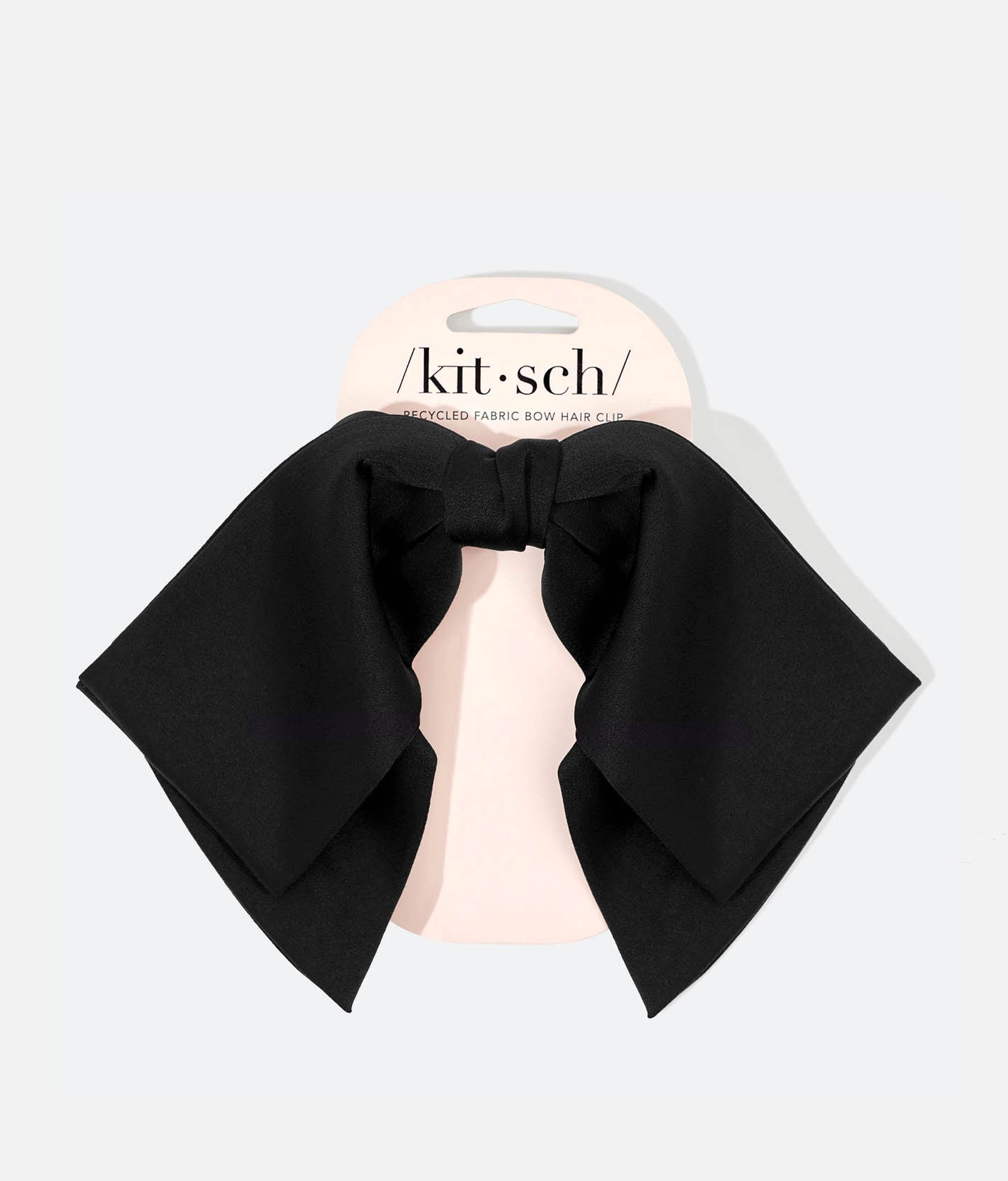 Recycled Fabric Oversized Bow Hair Clip – Elegant & Eco-Friendly #black_one