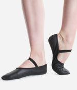 Wide-fit, Leather Full Sole Ballet Shoe - BAE90 
