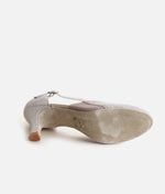 Sparkling Ballroom Practice Shoes with Buckle Strap & Full Suede Sole - BL118 