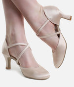 Satin Cross Strap Dance Shoe - BL 156 