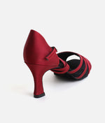 Satin Ballroom & Latin Dance Shoes for Women with Elegant Mesh Design - BL162 