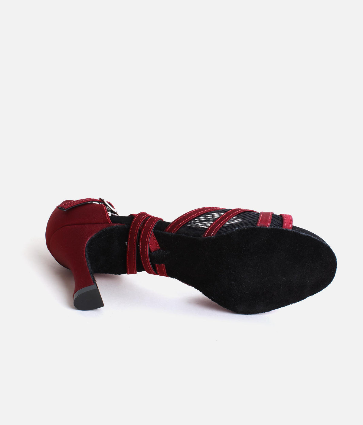 Satin Ballroom & Latin Dance Shoes for Women with Elegant Mesh Design - BL162 