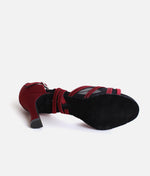 Satin Ballroom & Latin Dance Shoes for Women with Elegant Mesh Design - BL162 