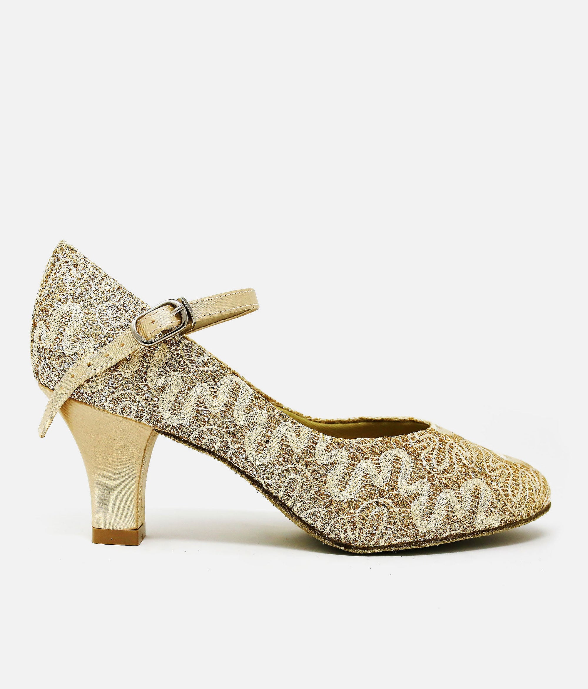 Closed Toe Ballroom Shoe - BL 166 #gold_3-UK