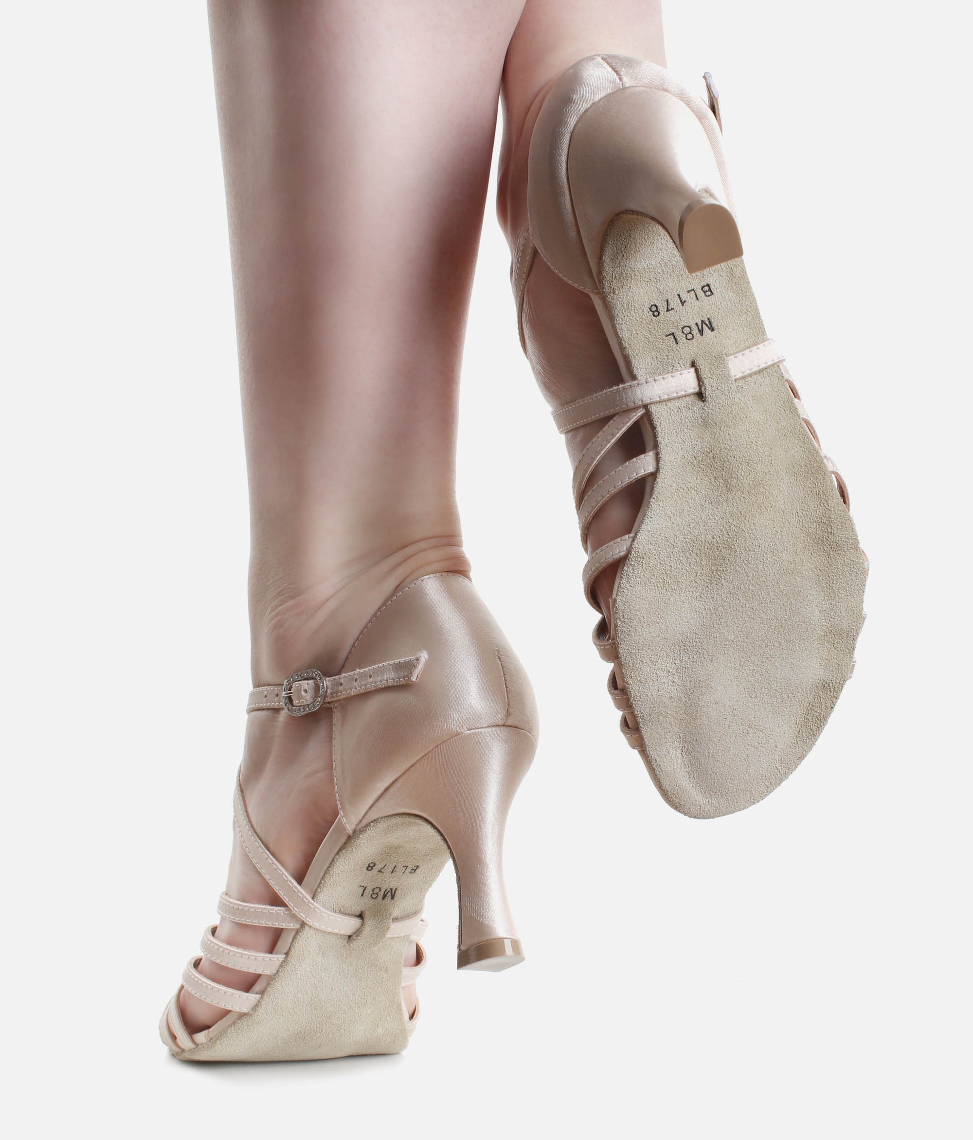 Plaited Vamp Ballroom Shoe - BL 178 #champagne_3-UK