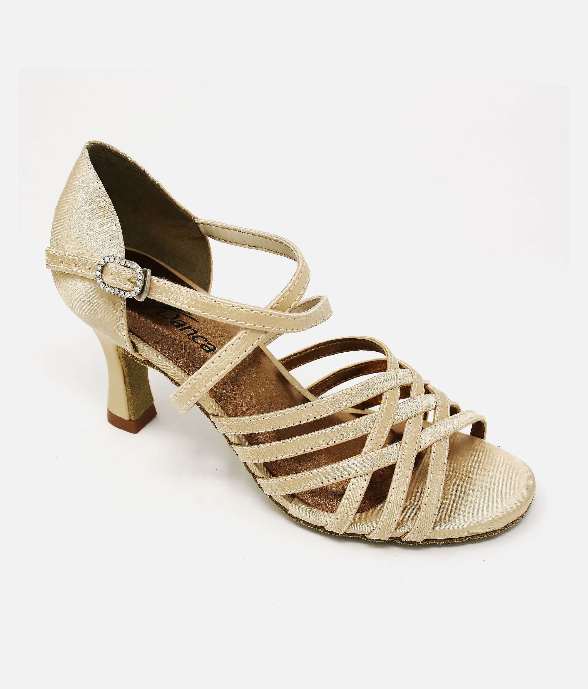 Plaited Vamp Ballroom Shoe - BL 178 #champagne_3-UK