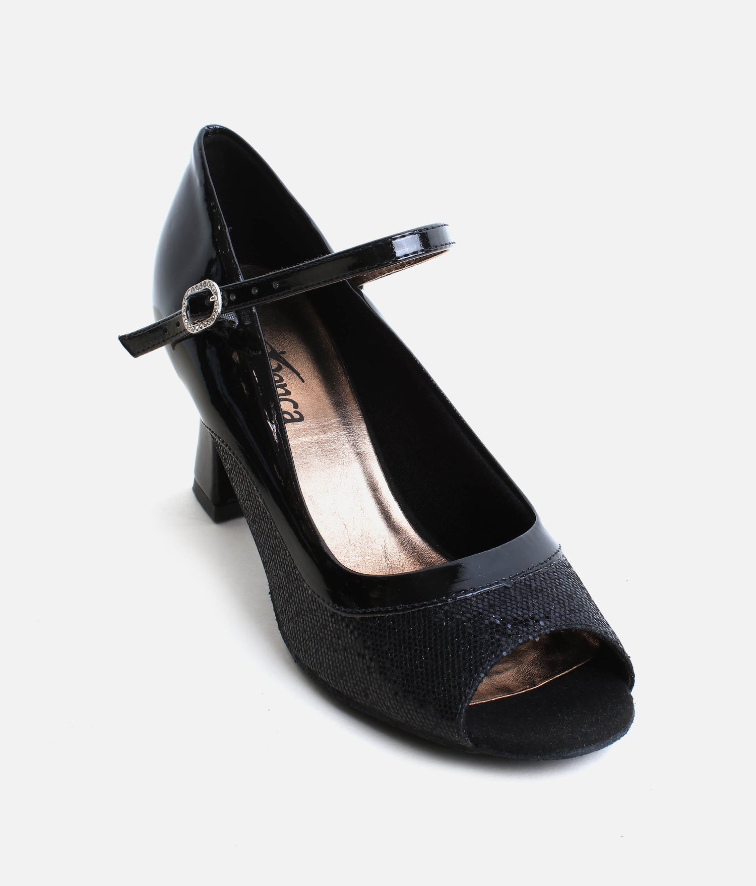 Ballroom Dance Shoes 2.5” Flared Heel - Peep Toe Design | BL194 