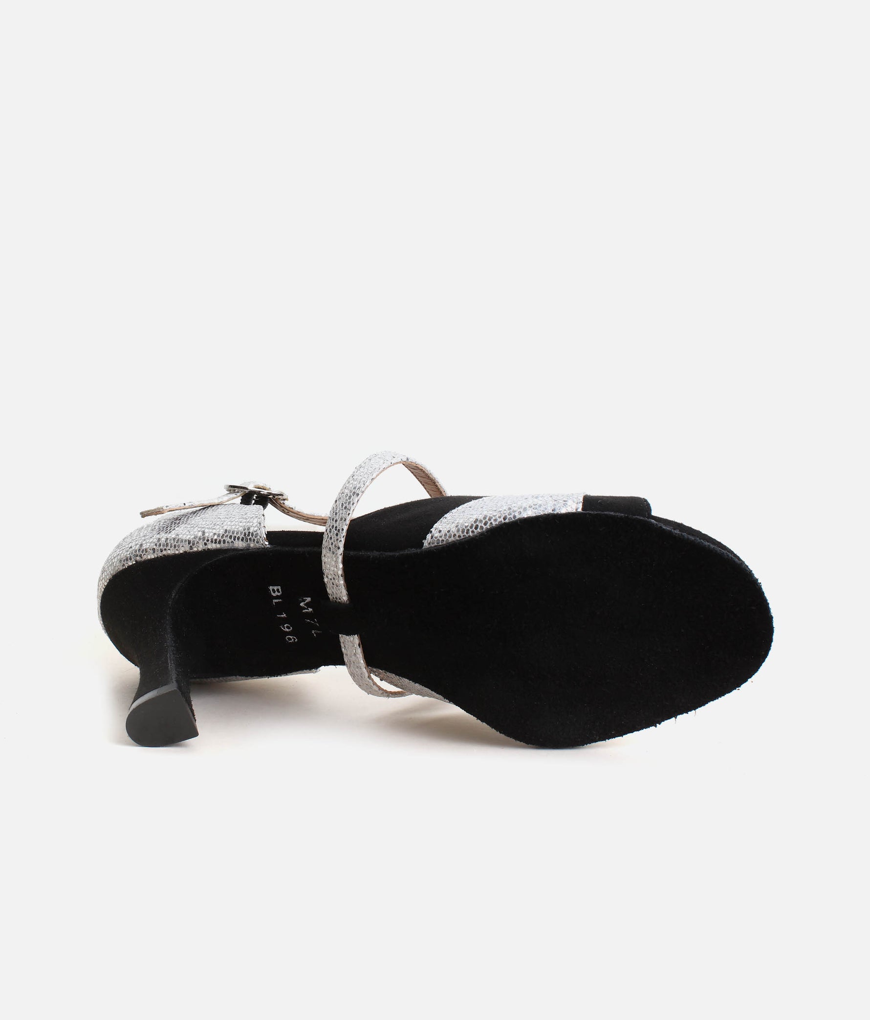 Open-Toe Ballroom Dance Shoes, X-Strap with Rhinestone Buckle - BL196 
