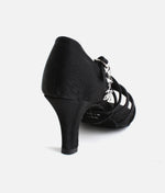 Satin Latin Dance Sandals with Hybrid Sole | BL304 CHA CHA