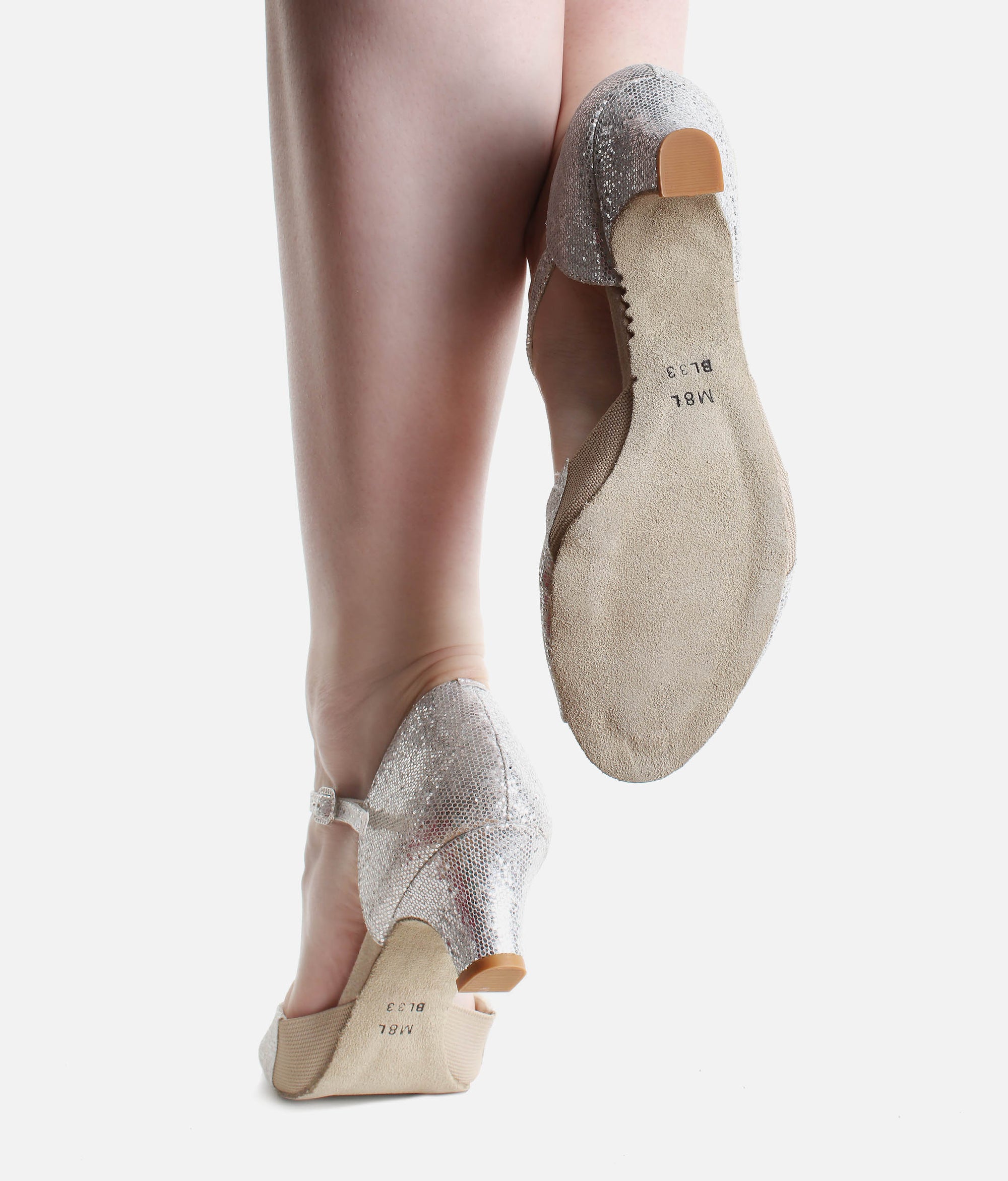 T Strap Ballroom Shoe - BL 33 #silver_3-UK