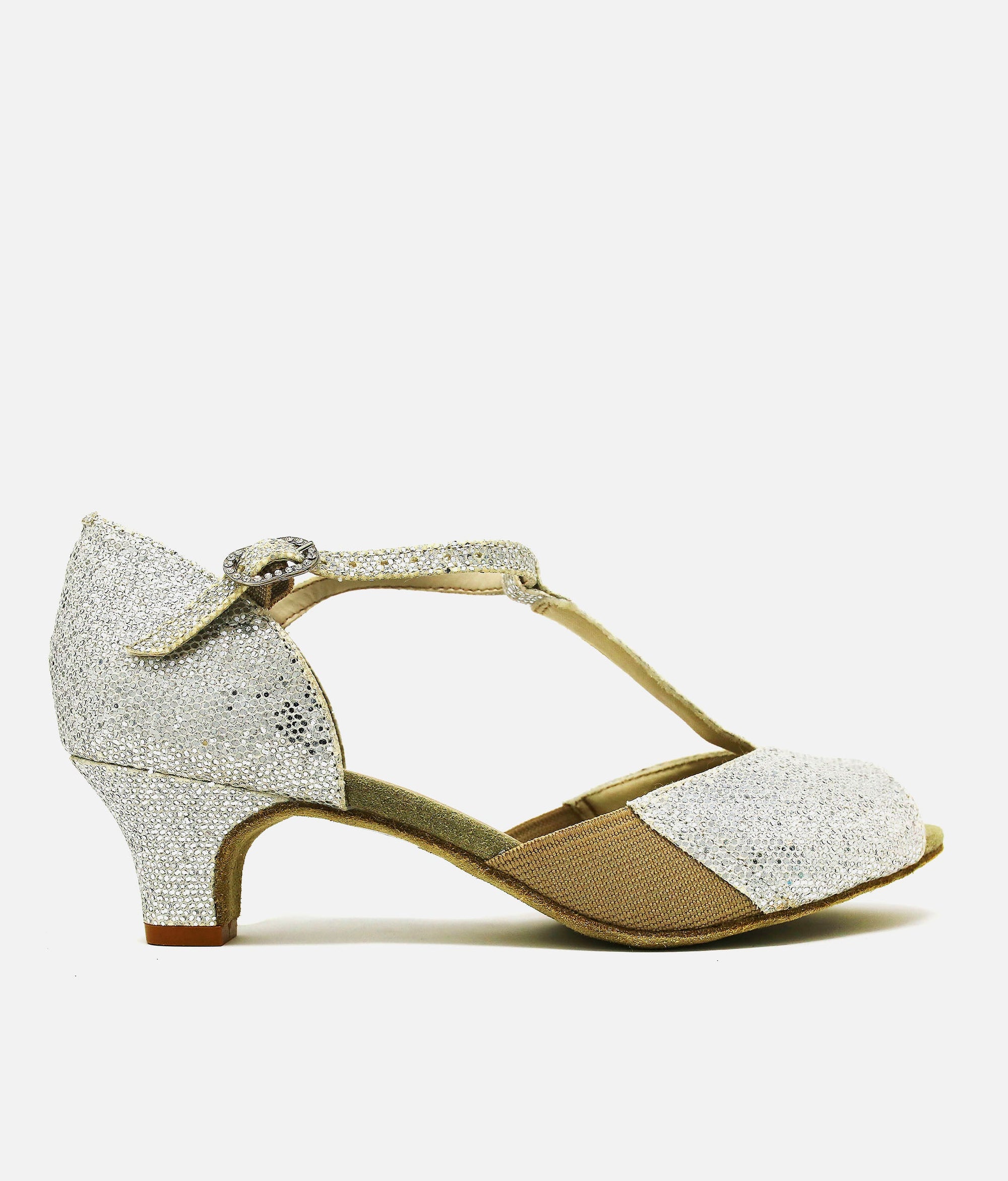 T Strap Ballroom Shoe - BL 33 #silver_3-UK