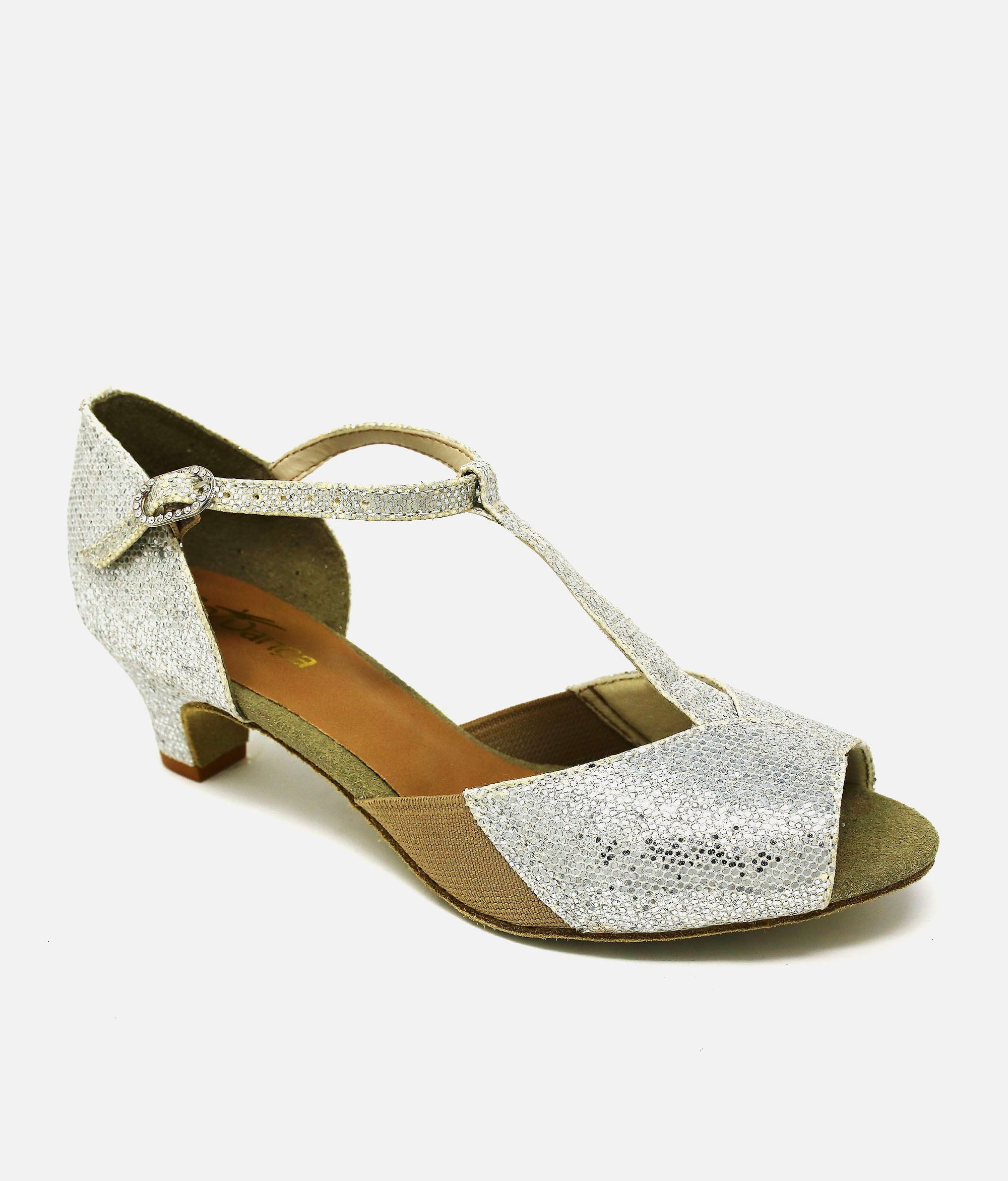 T Strap Ballroom Shoe - BL 33 #silver_3-UK