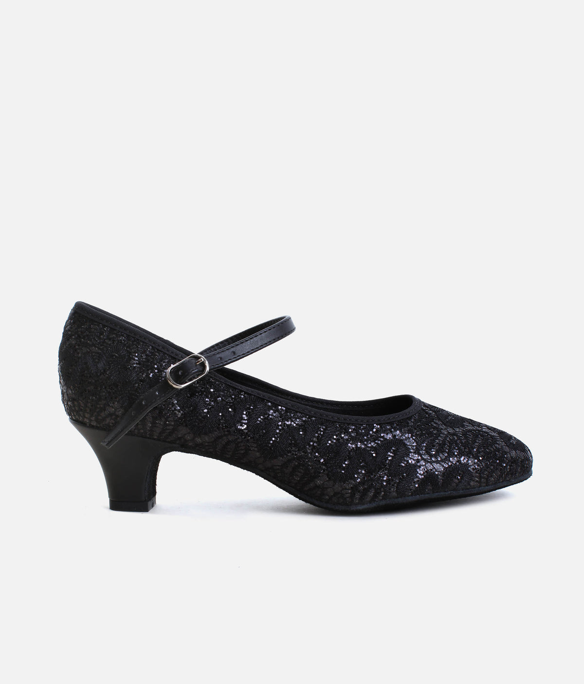 Low Heel Ballroom Dance Shoes 1.5” - Sparkle Closed Toe | BL502