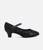 Low Heel Ballroom Dance Shoes 1.5” - Sparkle Closed Toe | BL502