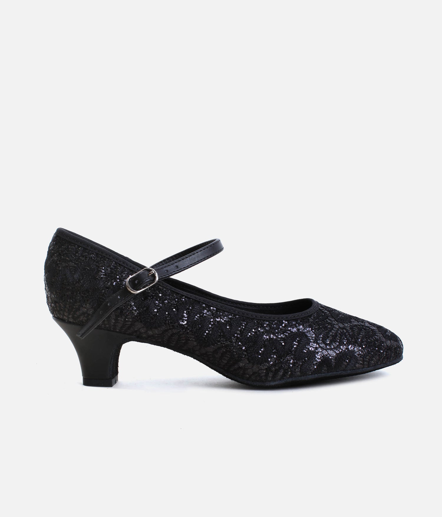 Low Heel Ballroom Dance Shoes 1.5” - Sparkle Closed Toe | BL502