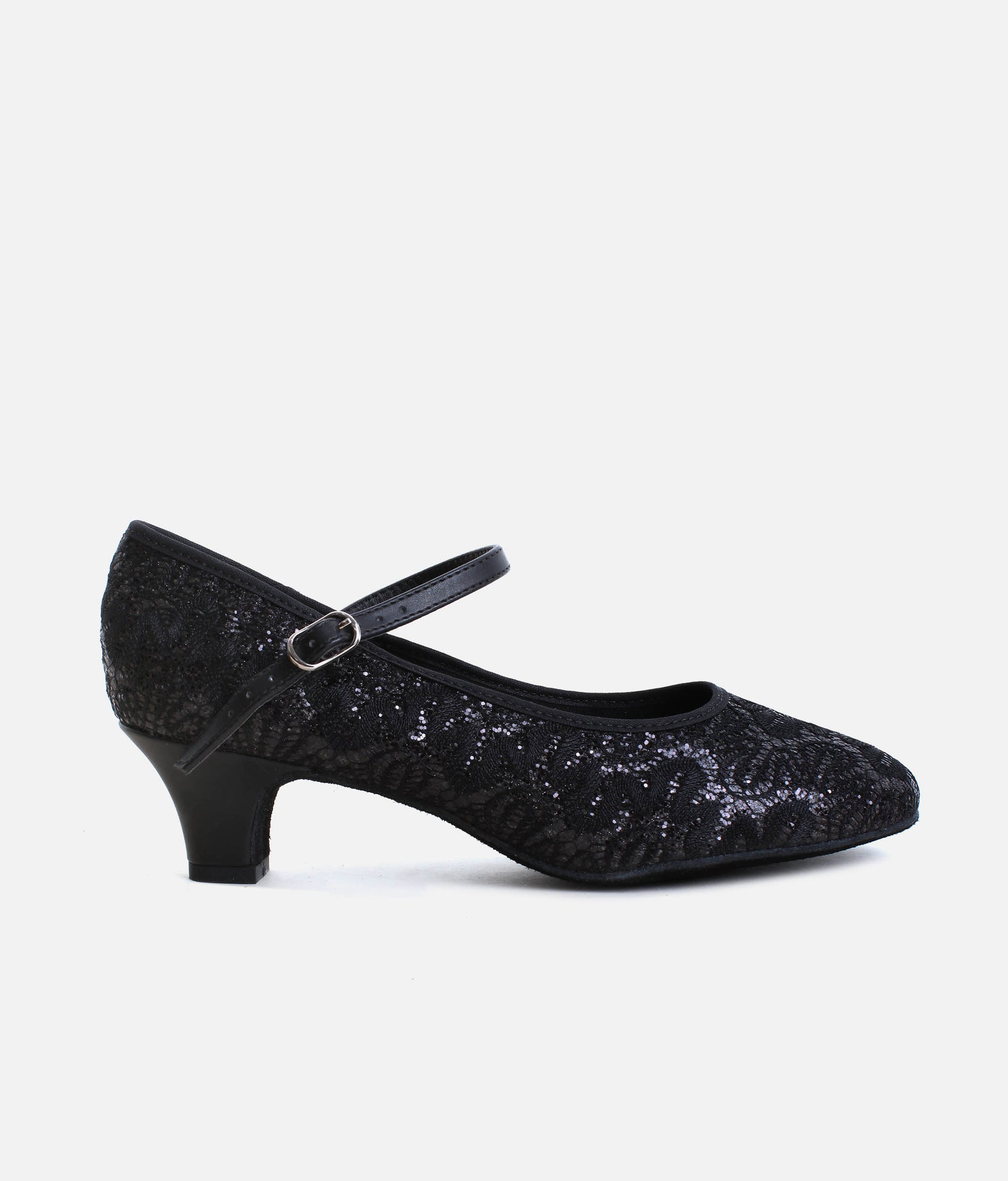 Low Heel Ballroom Dance Shoes 1.5” - Sparkle Closed Toe | BL502