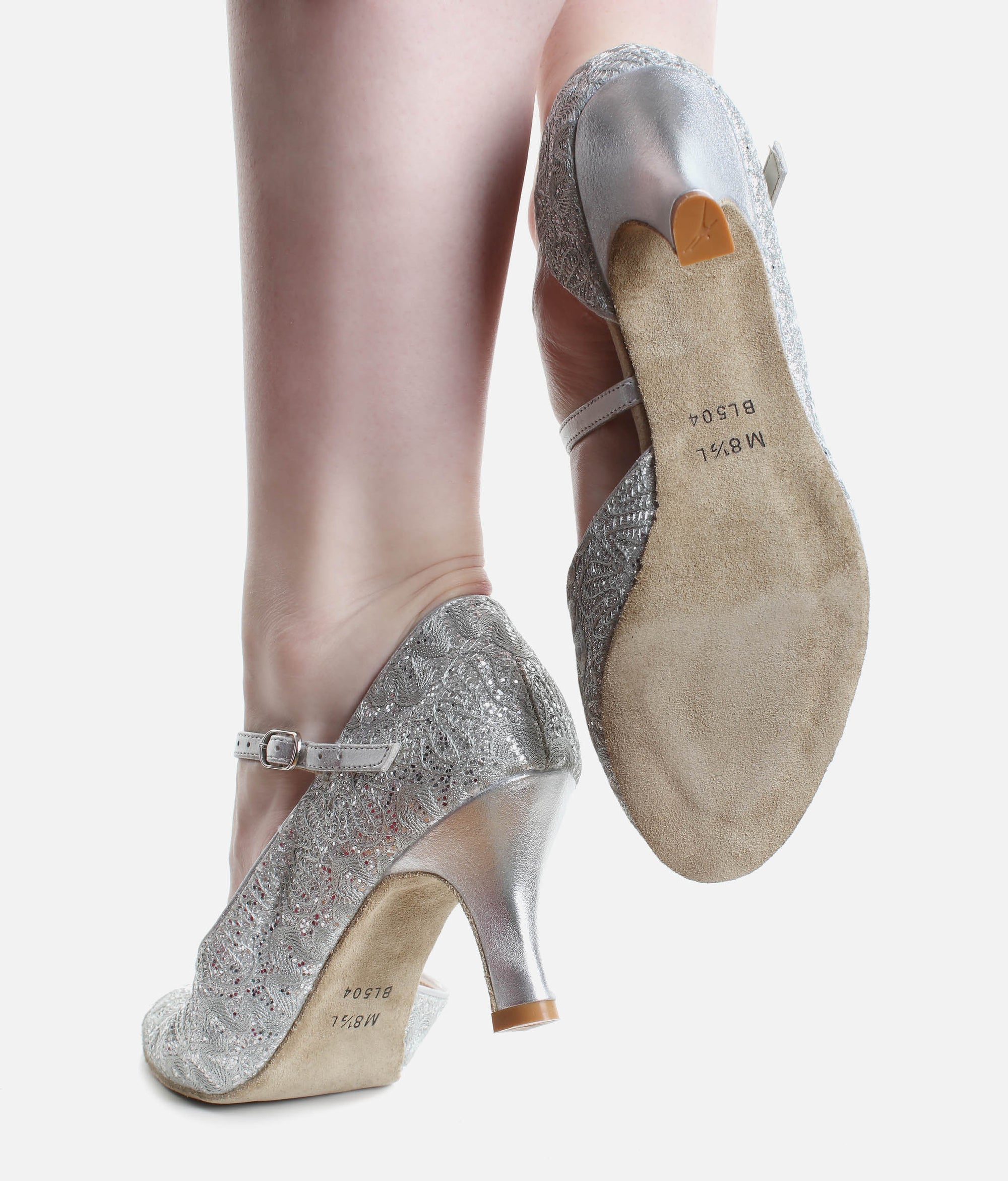 Closed Toe Ballroom Shoe - BL 504 #silver_3-UK
