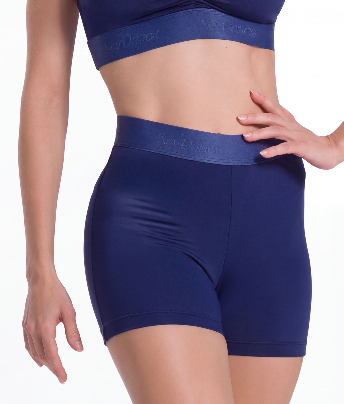 So Danca Be You Fitted Dance Shorts with Logo Waistband | BY104 