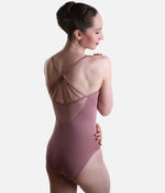 LUCILIA Camisole Ballet Leotard with Mesh Cross Back - BY63 