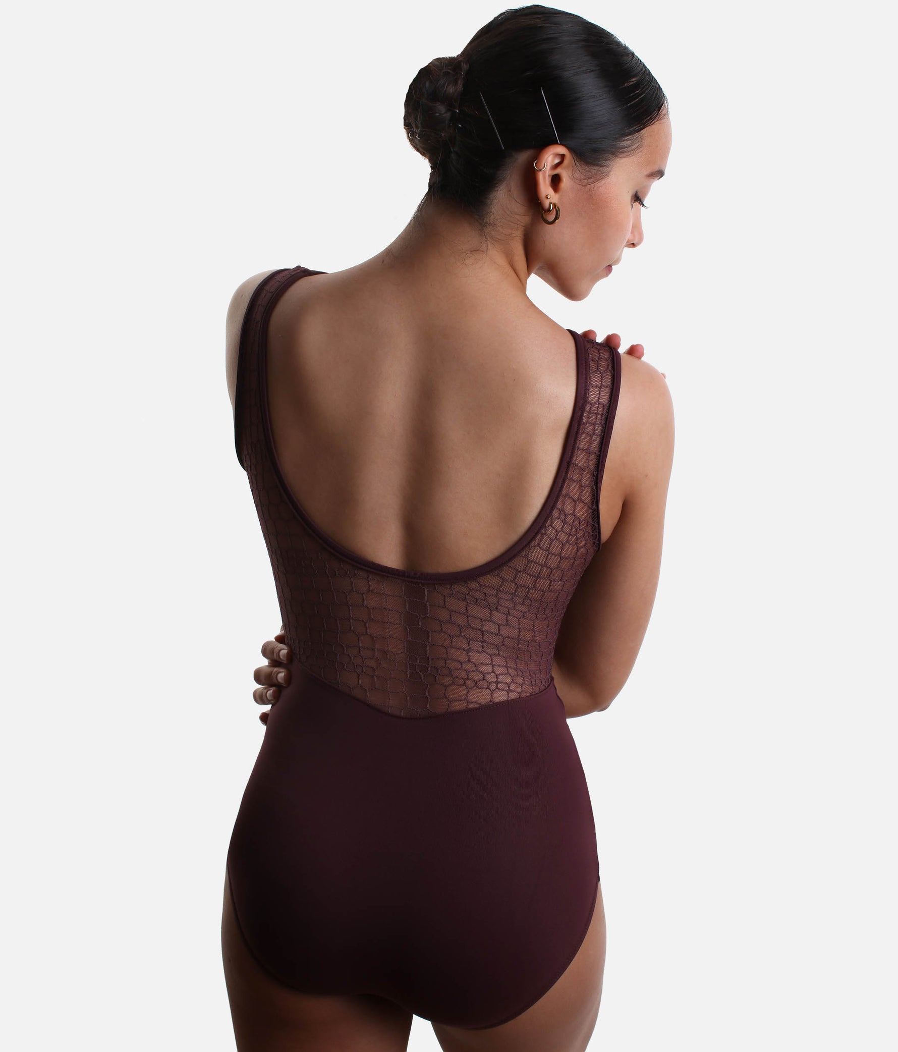 SUELI Mesh Dance Leotard with Low Scoop Back | BY68 