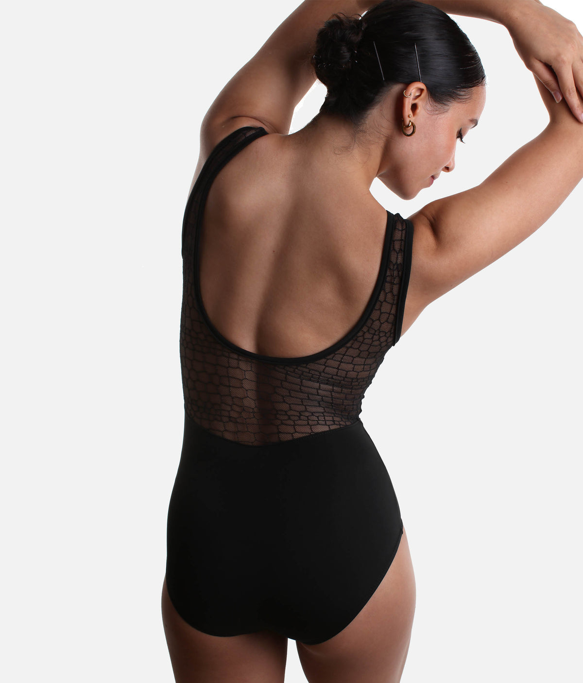SUELI Mesh Dance Leotard with Low Scoop Back | BY68 