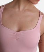 YOHANA Camisole V-Neck Leotard, Open Back Ballet Leotard | BY73 