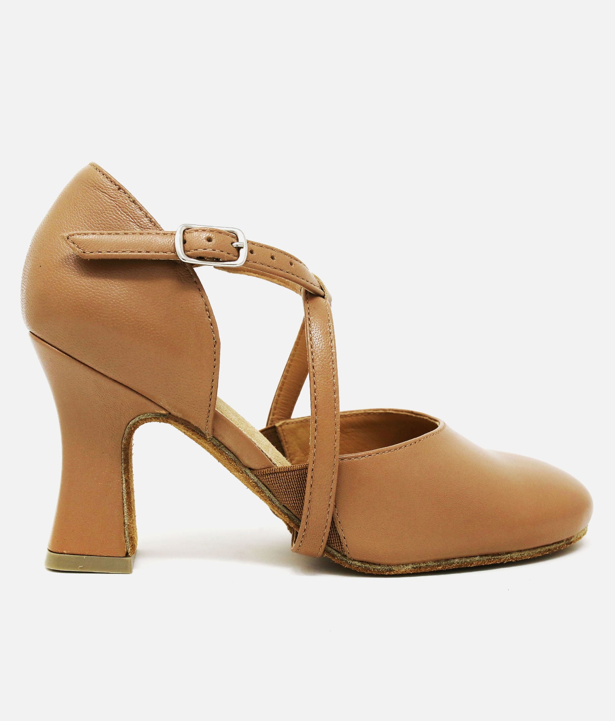 Broadway/Cabaret X-strap Shoe - SD 143 #caramel_3-UK