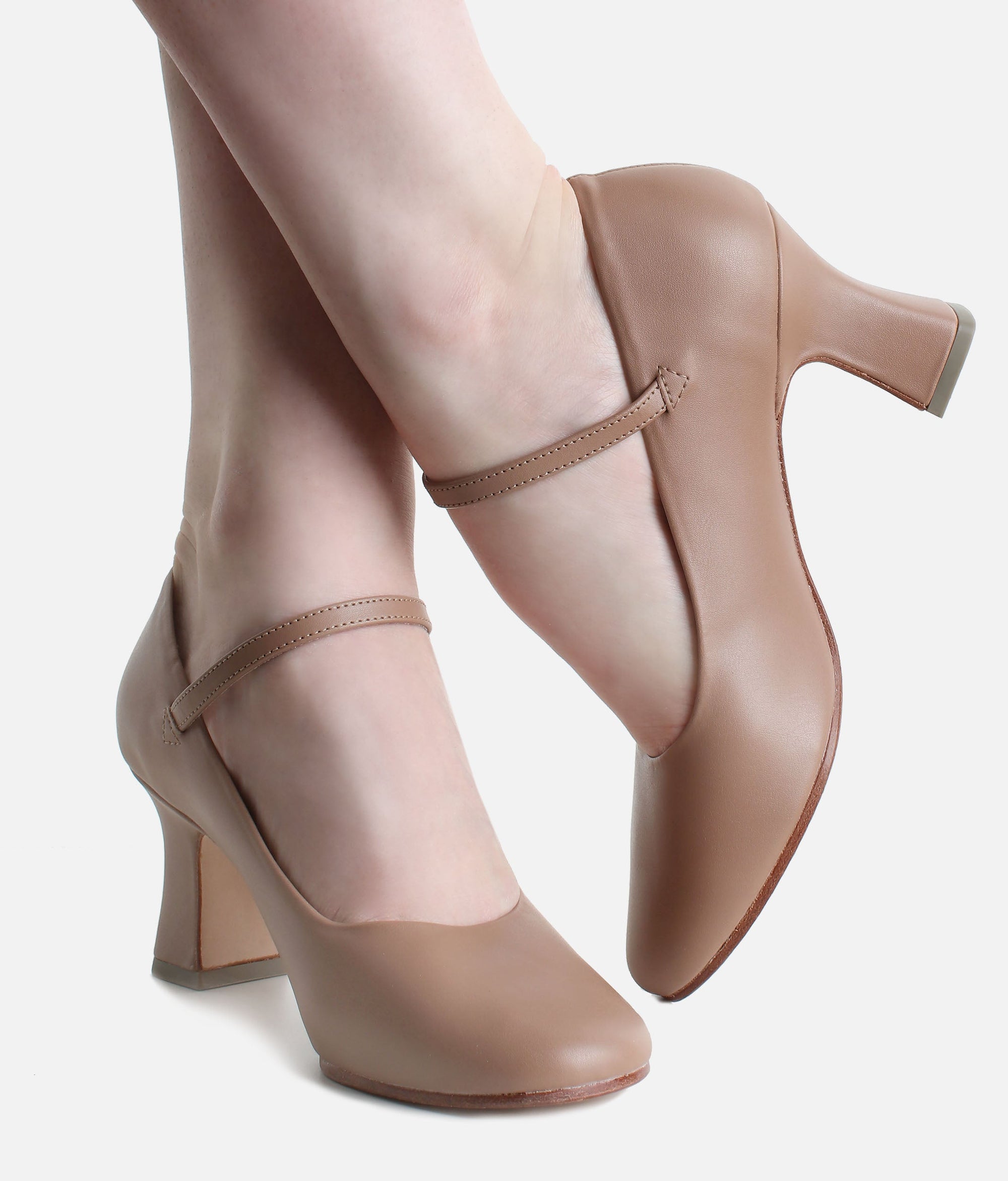 Shaped Heel Character Shoe - CH 62 #caramel_1-UK