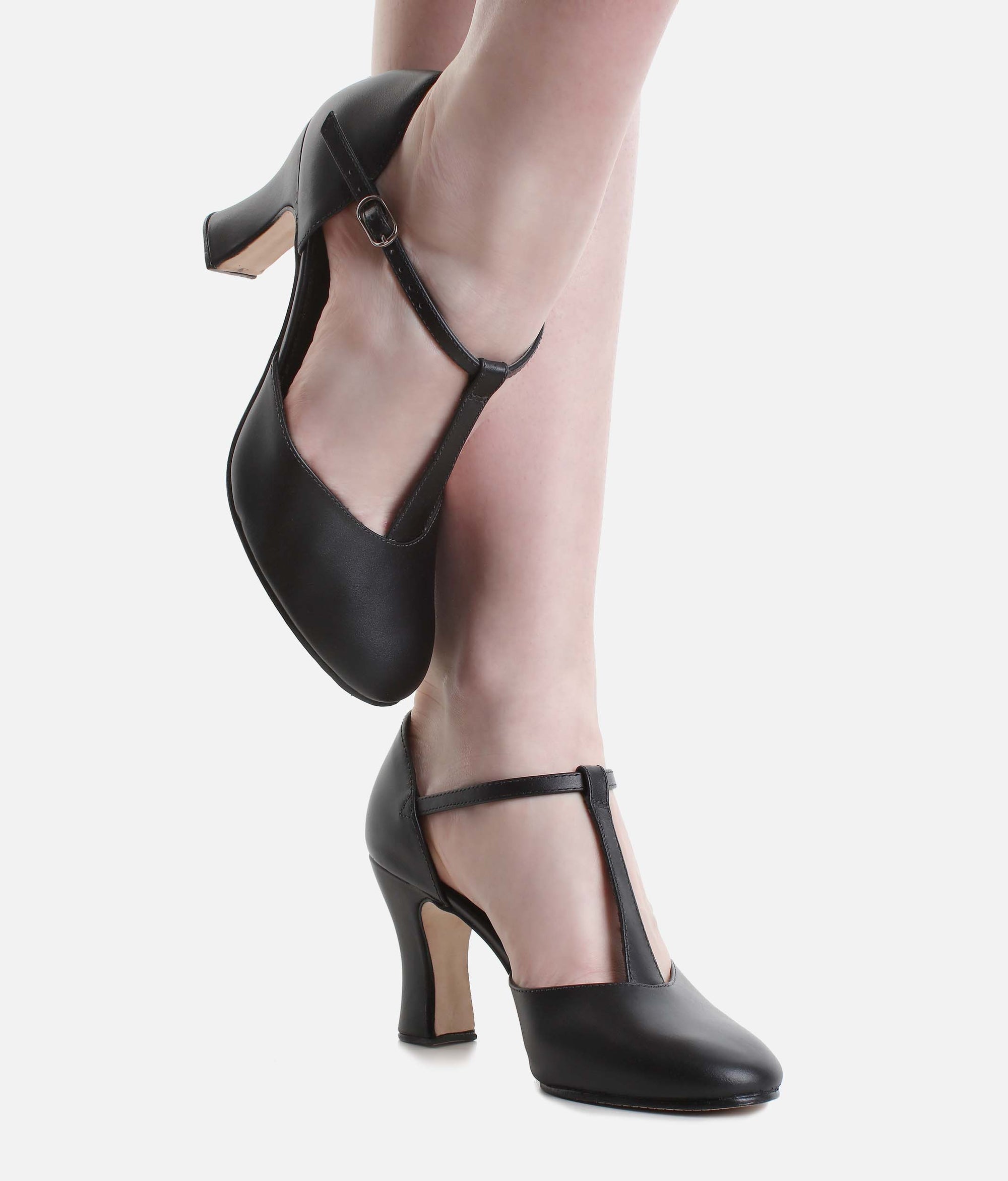 High Heel T-bar Character Shoe - CH 98 #black_1-UK