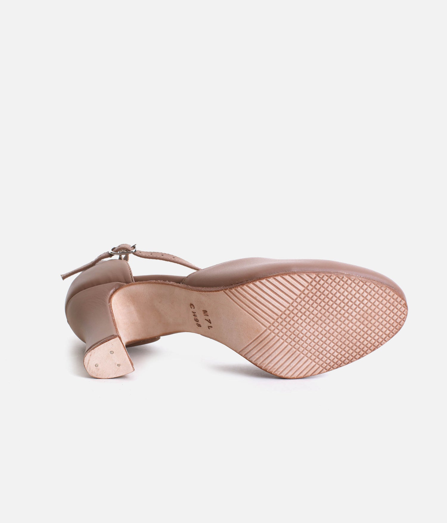 High Heel T-Strap Character Dance Shoes, Premium Leather Upper - CH98 