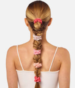 Petite SATIN SCRUNCHIES, 5pc Gentle, Stylish & Crease-Free Ties 