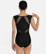 Cap Sleeve Leotard, Mesh Back - CM62